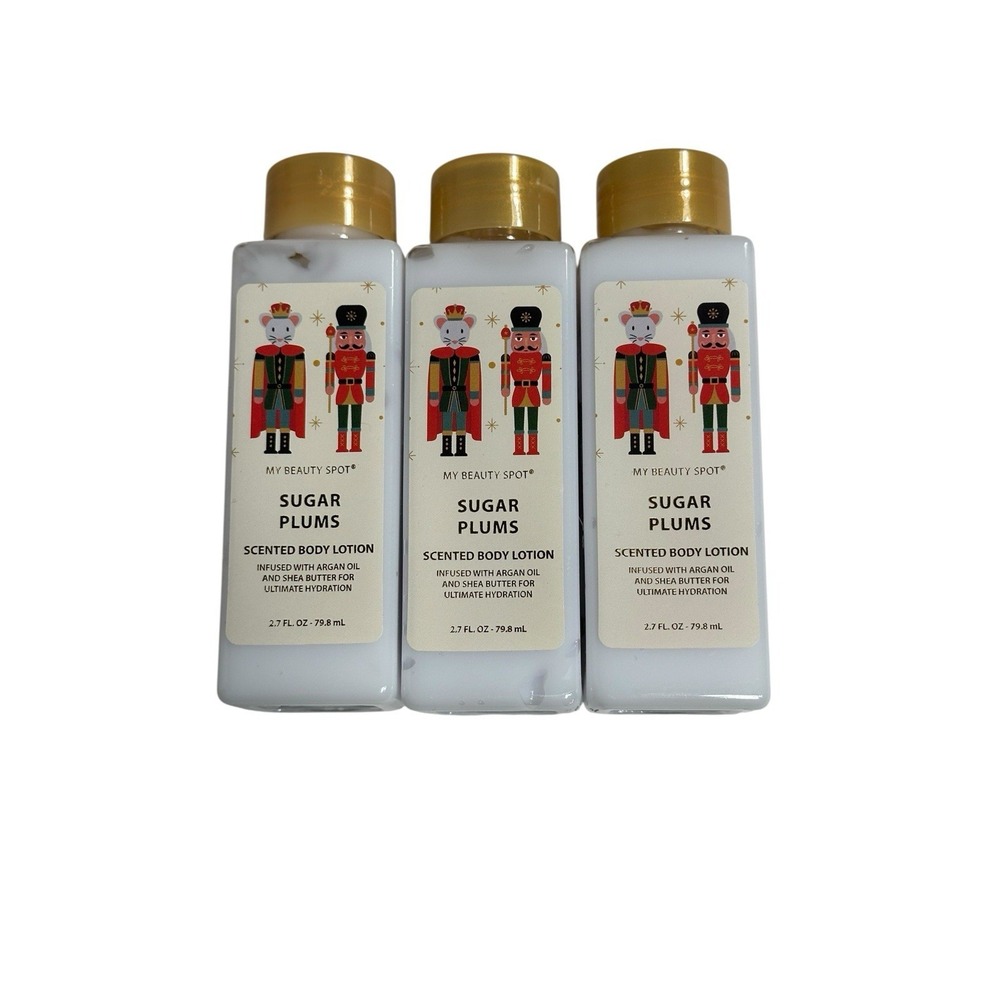 MY BEAUTY SPOT set of 3‎ scented body lotions 2.7 oz travel size SUGAR PLUMS